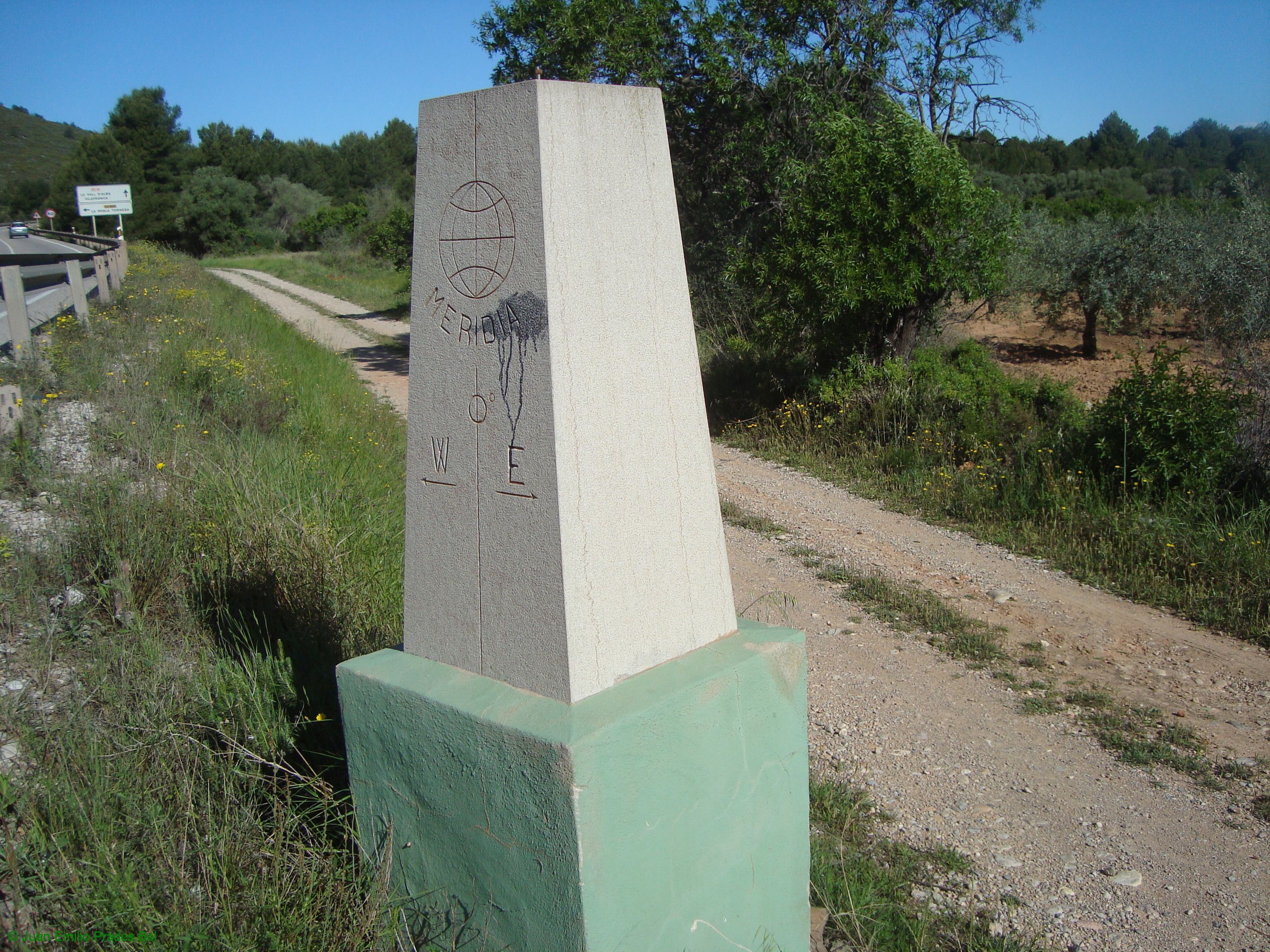 Greenwich Meridian Marker; Spain; Valencia; la Pobla Tornesa